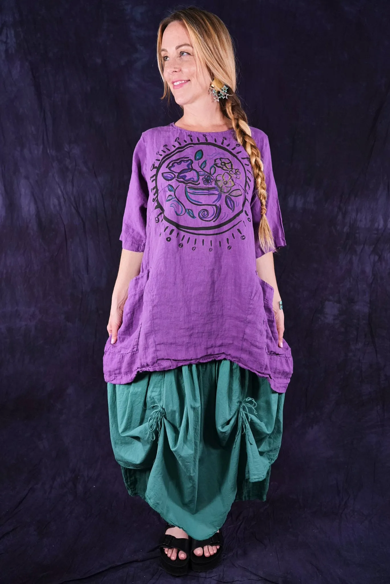 2270 Linen Urchin Tunic Violet-P