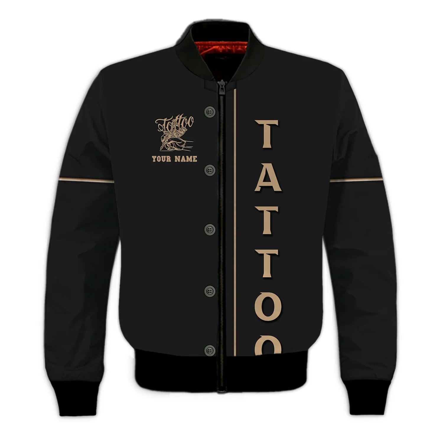 Tattoo Artist Personalized T-Shirt Classic Tattoo Uniform, Tattoo Studio Zipper Hoodie, 3D Hoodie